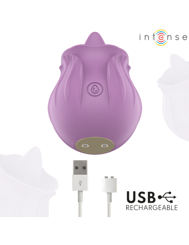 INTENSE - AZALEA FLOWER CLIT STIMULATING 10 VIBRATIONS PURPLE