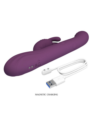 PRETTY LOVE - DEE MULTIFUNCTION RABBIT VIBRATOR OSCILLATING AND PERCUSSION PURPLE