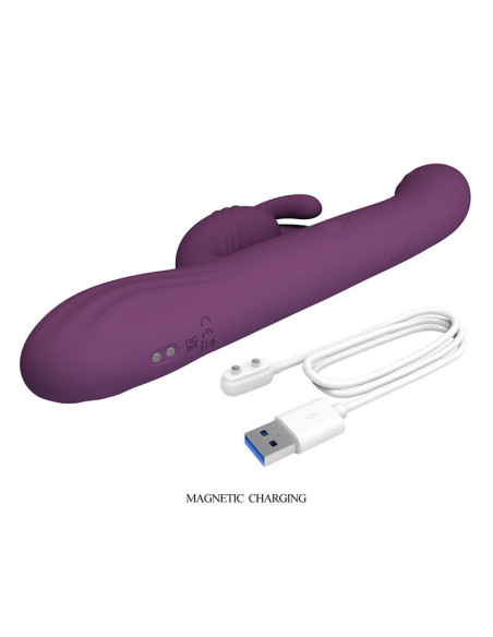 PRETTY LOVE - DEE MULTIFUNCTION RABBIT VIBRATOR OSCILLATING AND PERCUSSION PURPLE