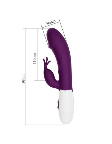PRETTY LOVE - ROGUE MUSE 30 FUNCTION RABBIT VIBRATOR PURPLE