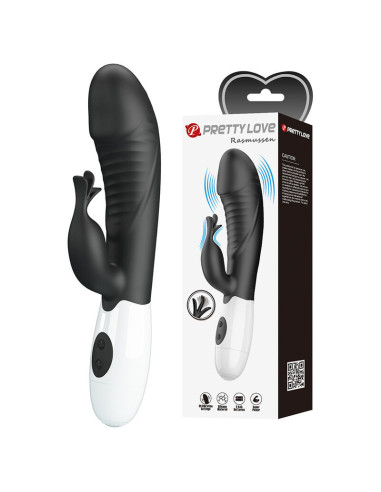 PRETTY LOVE - RASMUSSEN 30 FUNCTION RABBIT VIBRATOR BLACK