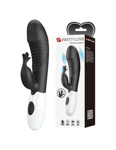 PRETTY LOVE - RASMUSSEN 30 FUNCTION RABBIT VIBRATOR BLACK