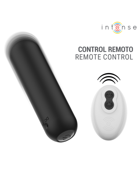 INTENSE - JUDY RECHARGEABLE VIBRATING BULLET WITH REMOTE CONTROL BLACK