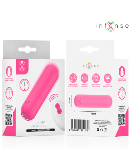 INTENSE - JUDY RECHARGEABLE VIBRATING BULLET WITH REMOTE CONTROL PINK