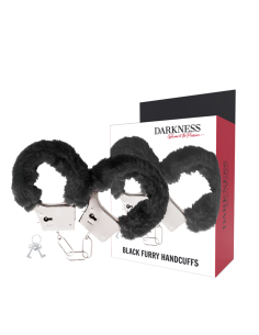 DARKNESS - BLACK LINED METAL HANDCUFFS