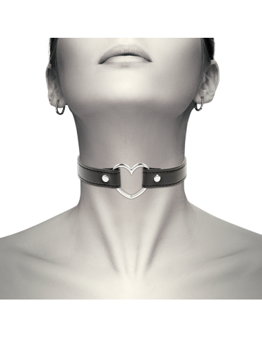 COQUETTE CHIC DESIRE - VEGAN LEATHER NECKLACE WOMAN HEART ACCESSORY