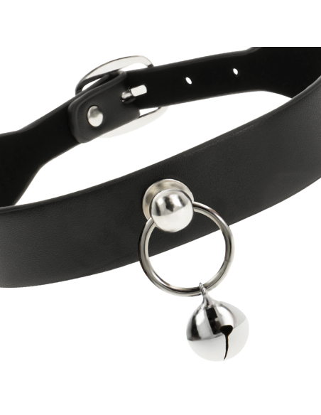 COQUETTE CHIC DESIRE - VEGAN LEATHER NECKLACE WOMAN ACCESSORY RATTLE-HOOP