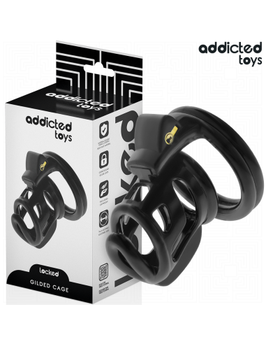 ADDICTED TOYS LOCKED - GILDEN CAGE SILICONE PENIS CAGE 8.5 CM