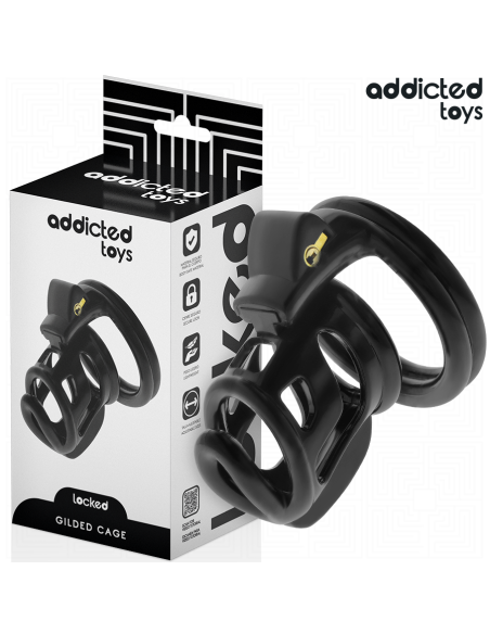 ADDICTED TOYS LOCKED - GILDEN CAGE SILICONE PENIS CAGE 8.5 CM