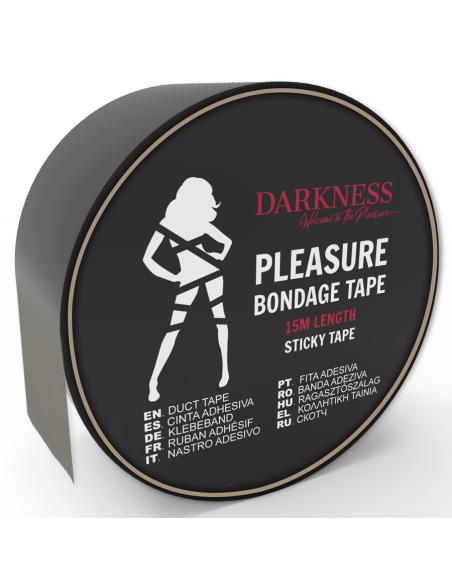 DARKNESS - Lipni juoda surišimo juosta 15 m