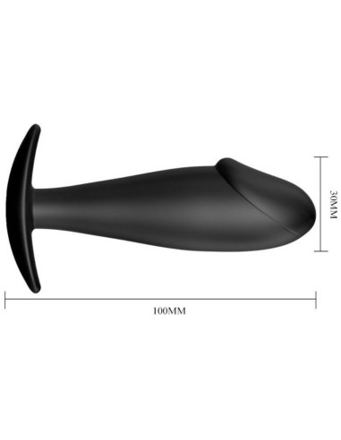 PRETTY LOVE - ANAL PLUG SILICONE PENIS FORM BLACK