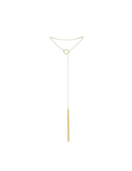 BIJOUX - MAGNIFIQUE METAL NECKLACE WITH GOLDEN FRINGES