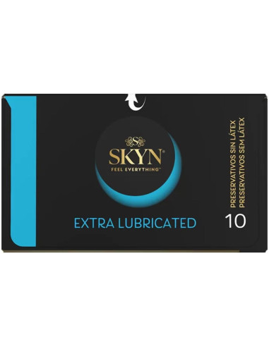 SKYN - PAPILDOMO LUBRIKANTO PREZERVATYVAI, 10 VIENETŲ