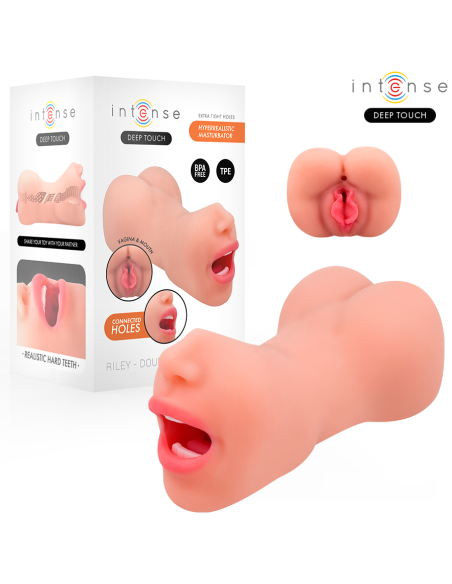INTENSE DEEP TOUCH - RILEY DVIGUBAS BURNOS IR VAGINOS MASTURBATORIAUS