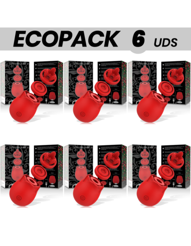 ECOPACK 6 UNITS - MIA CLITORAL STIMULATOR TWO HEADS 3 IN 1 LUXURY EDITION