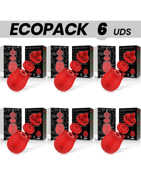 ECOPACK 6 UNITS - MIA CLITORAL STIMULATOR TWO HEADS 3 IN 1 LUXURY EDITION