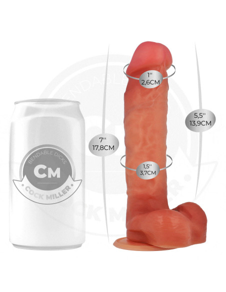 COCK MILLER - HIPERREALISTINIS ARTIKULIARIAI LIEKNAMAS DILDO 17,8 CM