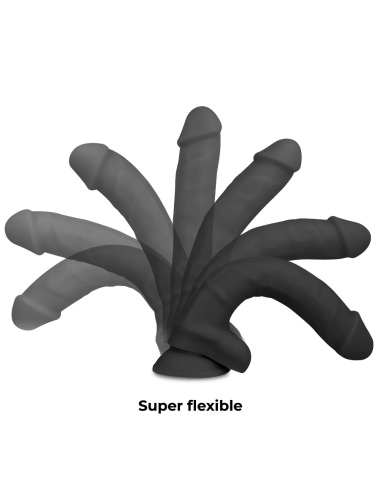COCK MILLER - REALISTINIS SILIKONINIS TANKIS FORMULINIS DILDO, JUODAS, 18 CM