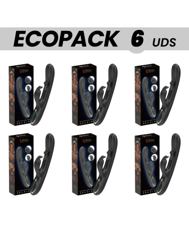 ECOPACKS 6 UNITS - IBIZA POWERFUL RABBIT VIBRATOR WITH MASSAGING ROLLING PEARL