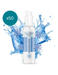WATERFEEL - ŠALTO EFEKTO LUBRIKANTAS 150 ML PAKUOTĖ 50 VIENETŲ