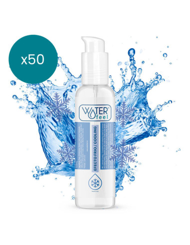 WATERFEEL - ŠALTO EFEKTO LUBRIKANTAS 150 ML PAKUOTĖ 50 VIENETŲ