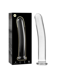 NEBULA SERIES BY IBIZA - MODEL 8 DILDO BOROSILICATE GLASS CLEAR 14.5 CM -O- 2 CM
