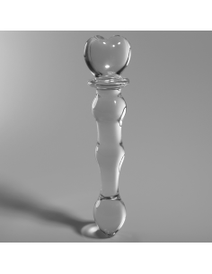 NEBULA SERIES BY IBIZA - MODEL 21 DILDO BOROSILICATE GLASS CLEAR 20.5 CM -O- 3.5 CM 2