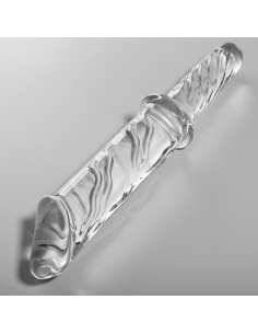 NEBULA SERIES BY IBIZA - MODEL 24 DILDO BOROSILICATE GLASS CLEAR 28.5 CM -O- 5 CM 2