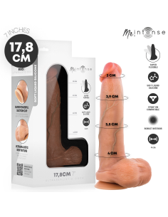 MR INTENSE - BRUCE S SILICONE DILDO WITH TESTICLES 17.8 CM -Ø- 4 CM