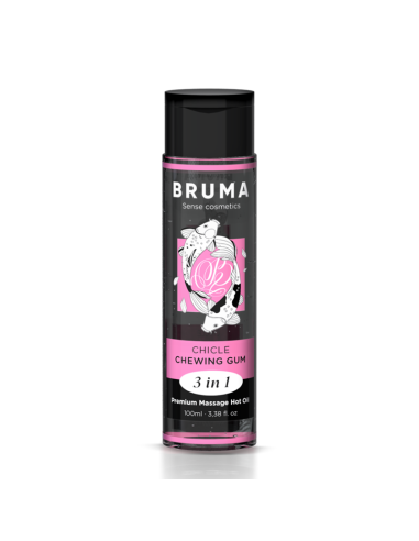 BRUMA - aukščiausios kokybės masažinė kramtomoji guma su HOT aliejumi 3 viename - 100 ml