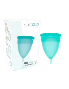 STERCUP - FDA patvirtinta silikoninė menstruacinė taurelė su akvamarino spalva - S dydis 2