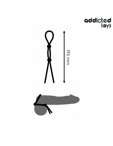 ADDICTED TOYS - SILIKONINĖ VIRVĖ DVIGUBO KILPO VARPAI