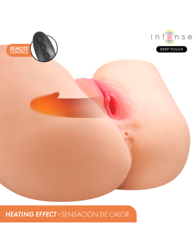 INTENSE DEEP TOUCH - JULIA ANALINIS IR VAGINALINIS MASTURBATORIAUS SU SIURBLIU, ŠILU, VIBRACIJOS IR BALSO EFEKTAIS SU NUOTOLINIO