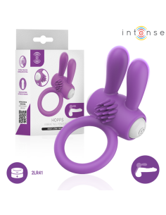 INTENSE - HOPPS VIBRATING PENIS RING WITH CLITORAL STIMULATION PURPLE