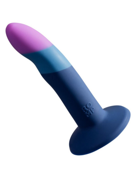 ROMP - PICCOLO HARNESS SILICONE DILDO WITH TRICOLOR SUCTION CUP 14 CM