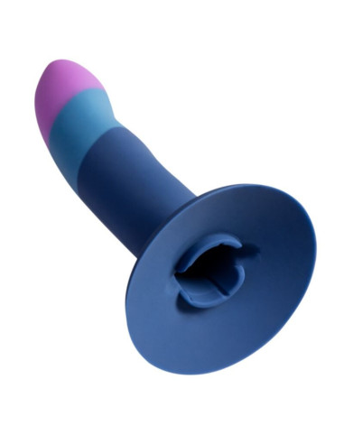 ROMP - PICCOLO HARNESS SILICONE DILDO WITH TRICOLOR SUCTION CUP 14 CM