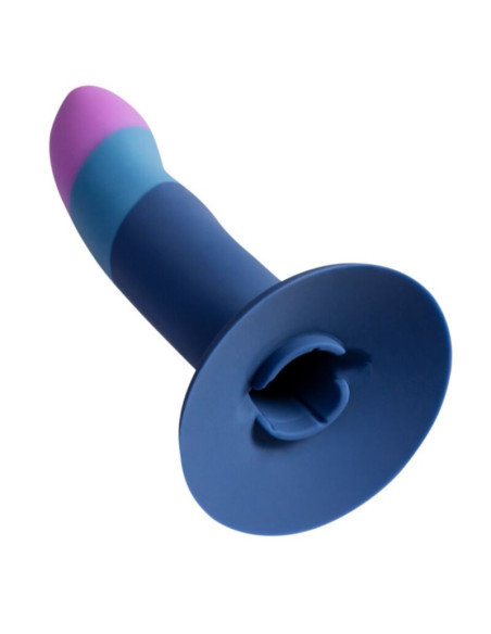 ROMP - PICCOLO HARNESS SILICONE DILDO WITH TRICOLOR SUCTION CUP 14 CM