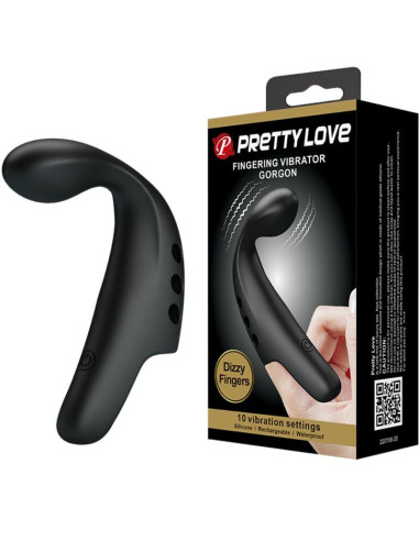 PRETTY LOVE - BLACK GORGON VIBRATOR THIMBLE