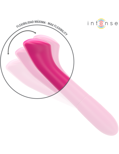 INTENSE - PATY VIBRATORIUS 19 CM LANKSTUS 10 VIBRAVIMŲ MODELIS 2 ROŽINIS