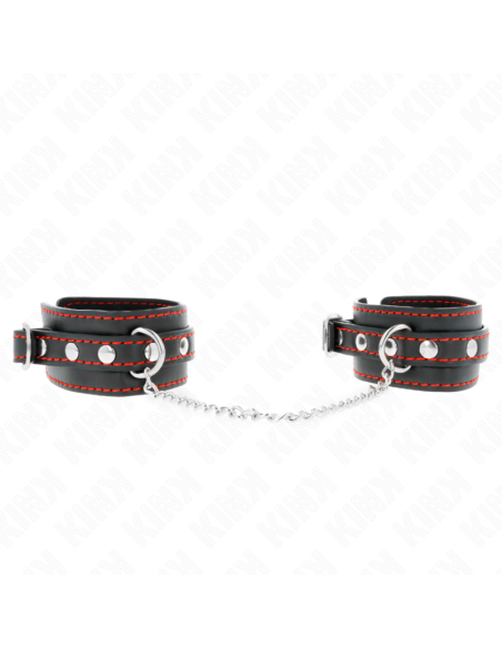 KINK - MAŽAS RIŠO ĮRAŠAS, JUODAS SU RAUDONU PAMUŠALIU, REGULIUOJAMAS 14-24 CM X 3,5 CM