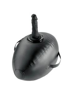 FETISH FANTASY SERIES - BODY DOCK INFLATABLE LOVE BALL WITH DILDO BLACK 41.9 CM 2
