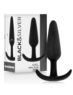 BLACKandSILVER - KAEL silikoninis analinis kaištis su vidutinio storio rankena