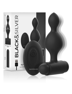 BLACKandSILVER - TUCKER MAŽAS SILIKONINIS ANALINIS KAIŠTIS SU NUOTOLINIO VALDYMO VALDYMU 2