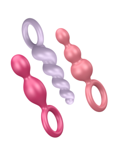SATISFYER - ANAL PLUGS SET 3 PCS TRICOLOR