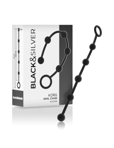 BLACKandSILVER - KORG ANAL ROSARY SILICONE INITIATION 21 CM 2