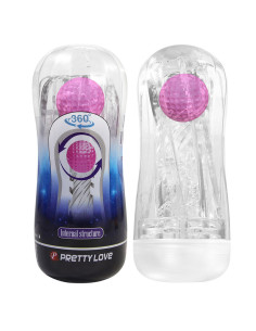 PRETTY LOVE - 360º TEXTURED MASTURBATION CUP CLEAR