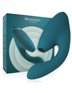 WOMANIZER - DUO 2 STIMULIACIJOS PRIEMONĖ, MĖLYNA, BENZININĖ
