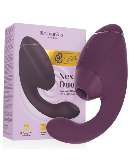WOMANIZER - DUO NEXT DUAL CLITORAL and G-SPOT STIMULATOR DARK PURPLE