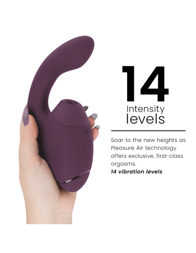 WOMANIZER - DUO NEXT DUAL CLITORAL irG-SPOTINIS STIMULIATORIAUS TAMSIAI VIOLETINIS