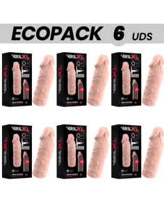 ECOPACK 6 VIENETAI - VIRILXL SKYSTO SILIKONINIO V5 NATŪRALUS VARPOS PLĖVĖLIS